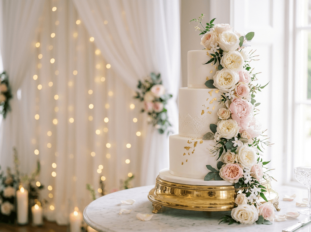 Elegant Wedding Cake — AI Generated